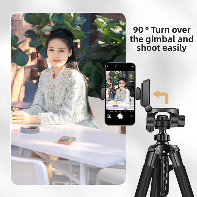 Photography Lighting Options - 1.4m Phone Camera Tripod Single-position Three-position
