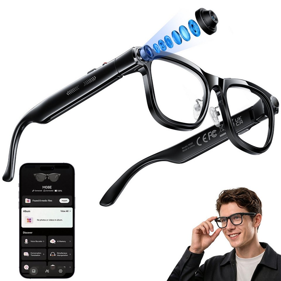 Photography Lighting Accessories - AI Smart Glasses with ChatGPT Real-Time