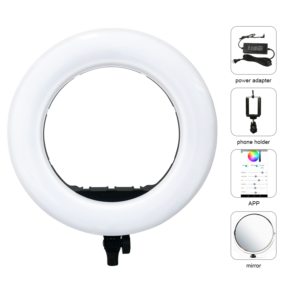Led Ring Light 18 - Yidoblo QS-480DII Bluetooth APP Control Photography