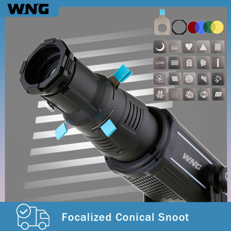 Photography Video Lighting Kit - Bowens Mount Projection Snoot with Gobo