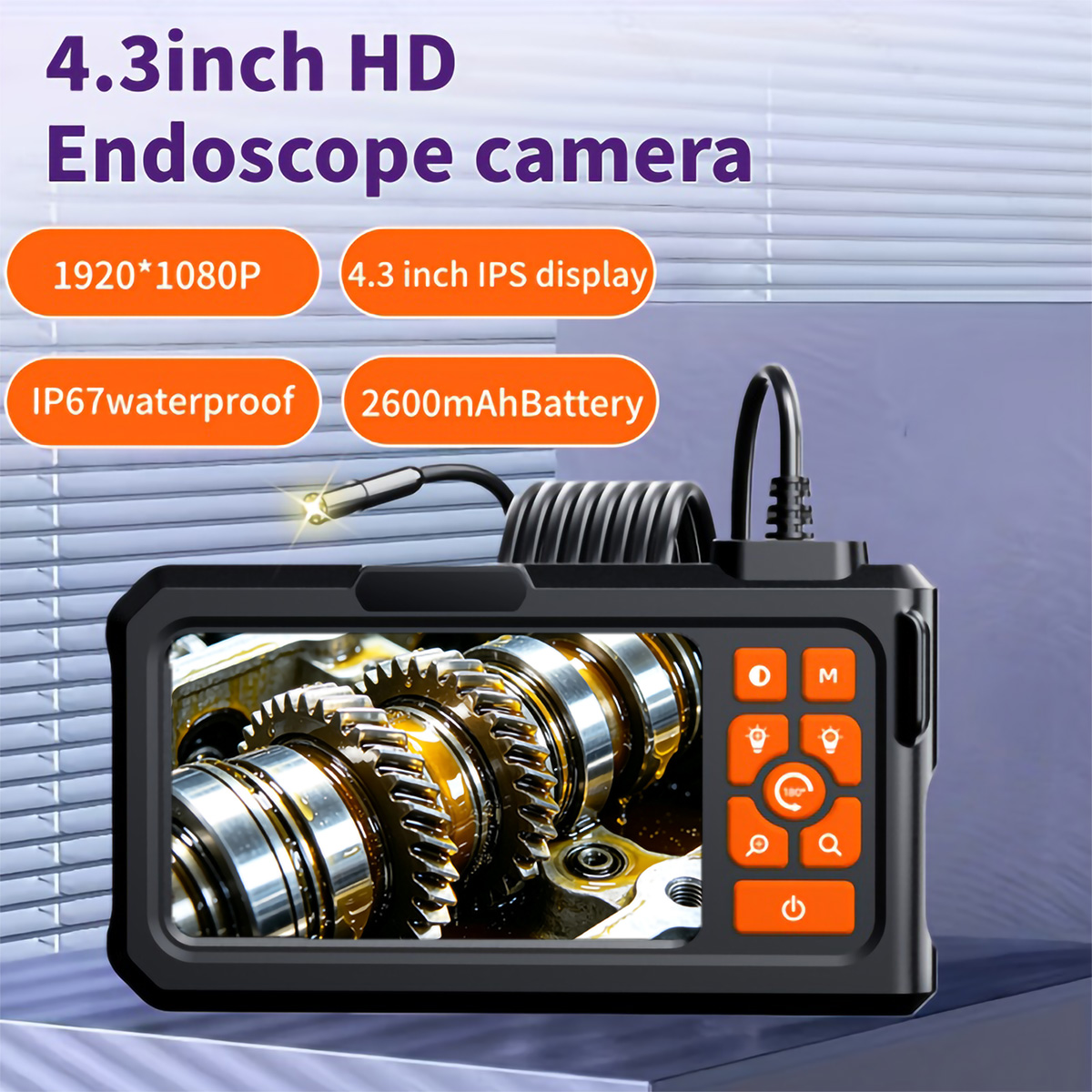 Macro Photography Led Lighting - 4.3 Inch IPS Screen Industrial Endoscope