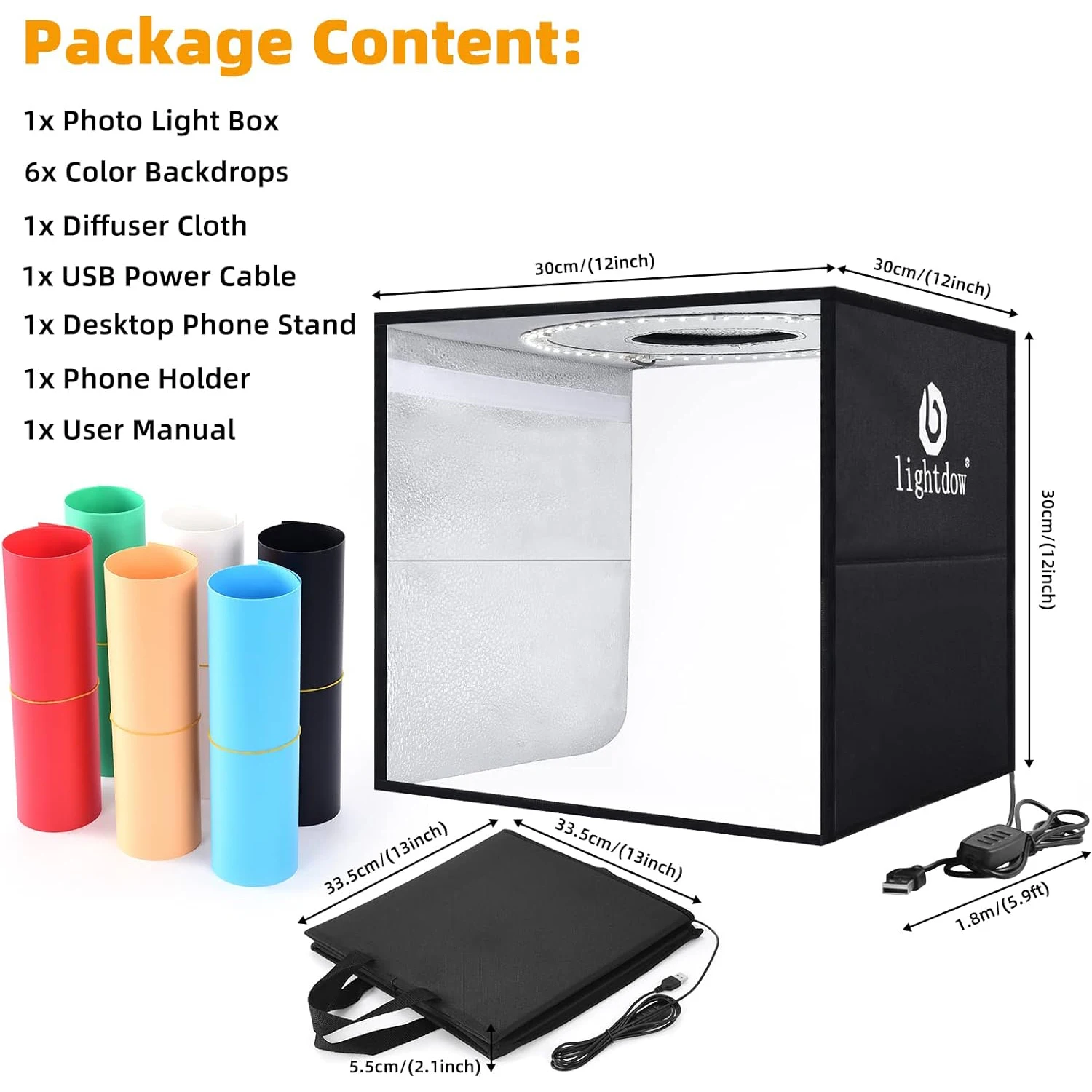 Photography Video Lighting Kit - Lightdow Photo Studio Light Box Kit