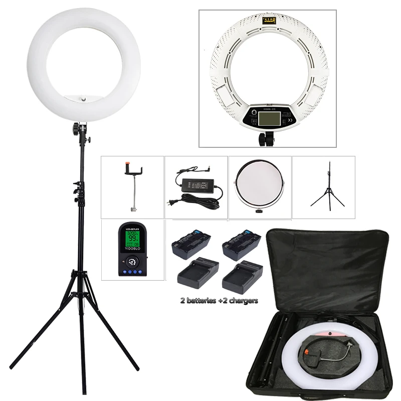 Photography Video Lighting Kit - Yidoblo FE-480II Two Color Adjust Ring