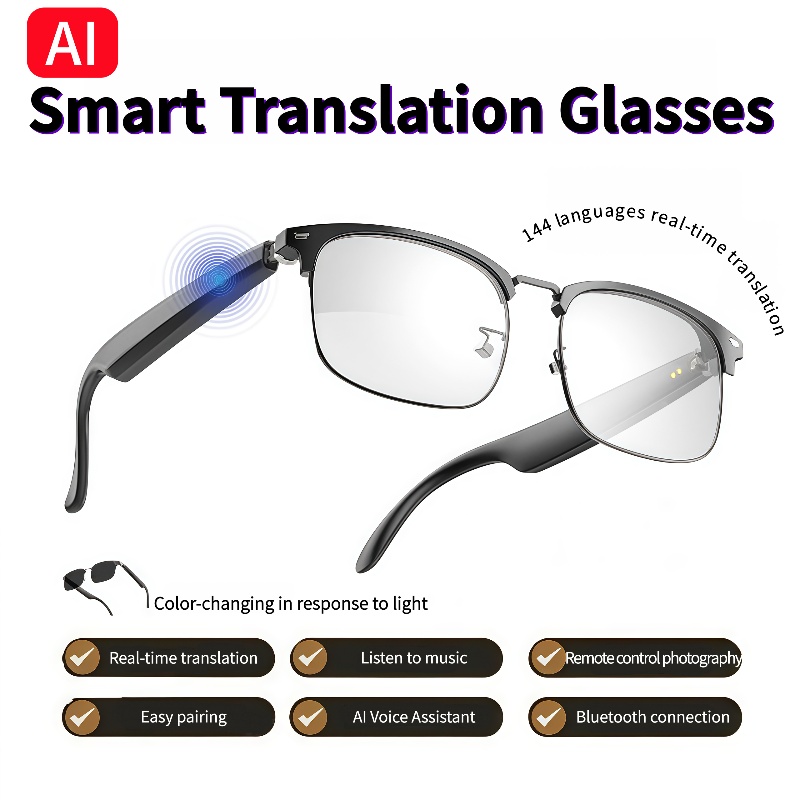 Photography Lighting Assistant - GS13 AI Smart Glasses Color-Changing Lenses