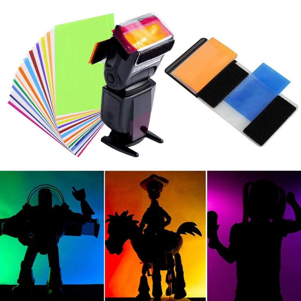 Photography Video Lighting Kit - 12 Colors Camera Flash Gels Lighting