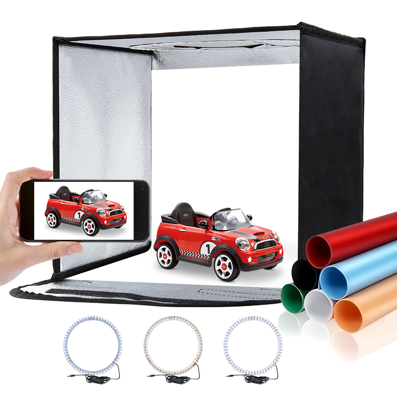 Photography Lighting Angles - 11.8x11.8inch Fold Photo Studio Light Box