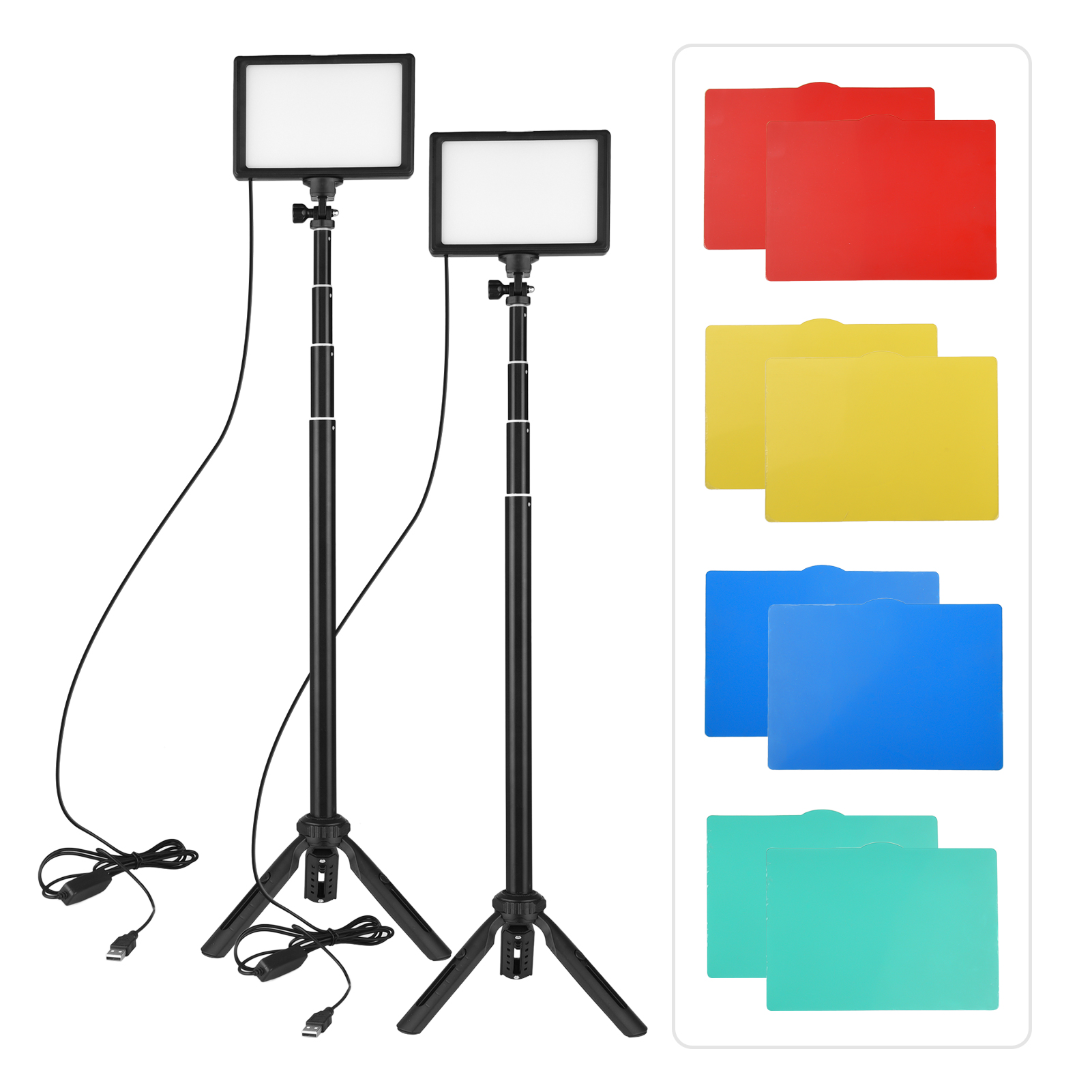 Photography Video Lighting Kit - Andoer 2pcs LED Video Light Kit