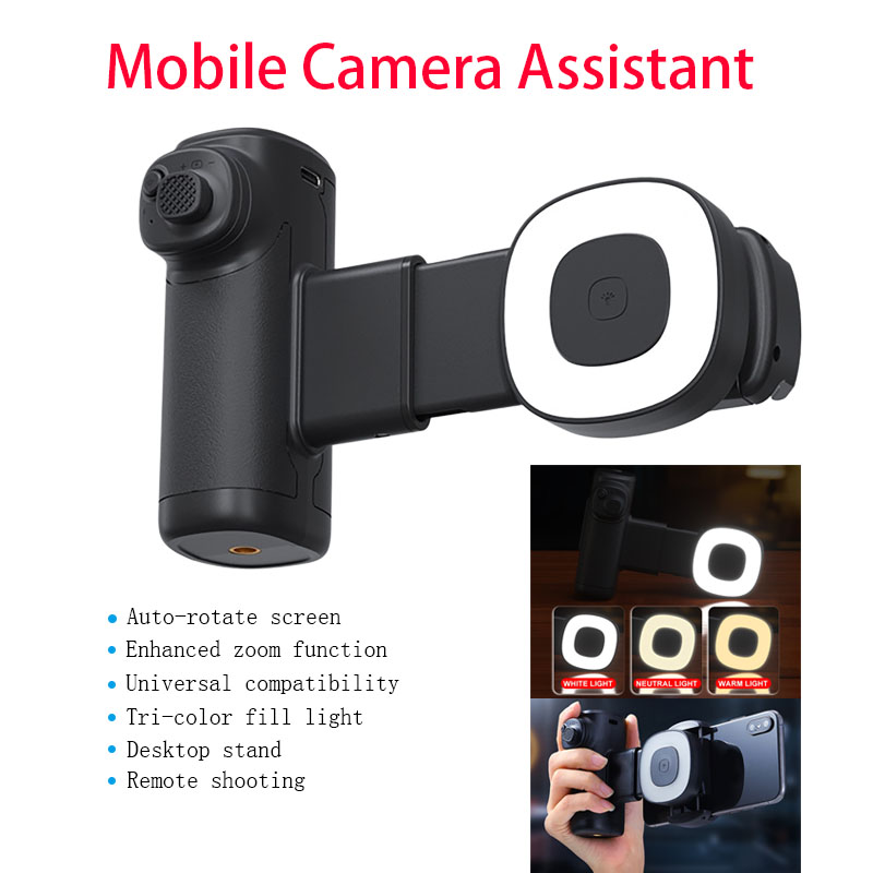 Photography Lighting Assistant - Bluetooth Selfie Handle with Fill Light