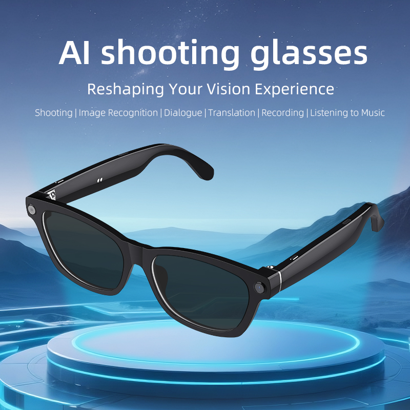 Photography Lighting Assistant - AI Bluetooth Smart Glasses,Bluetooth Headphones,Photography,Calling, Music,Video