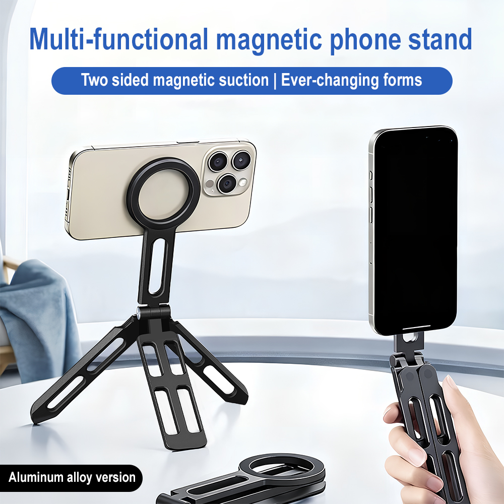 Photography Lighting Essentials - Magnetic Phone Holder Four-axis 360° Rotation