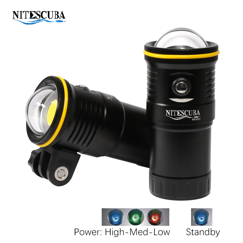 Nitescuba NSV60 LED Diving Vid - Photography Lighting Angles 评论和价格