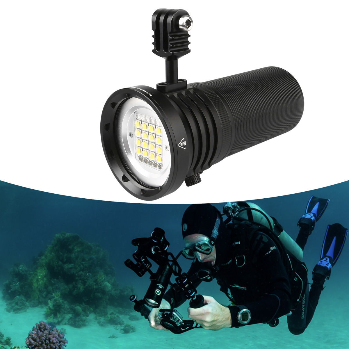 W167 Rechargeable LED Dive Lig - Photography Lighting Angles 评论和价格