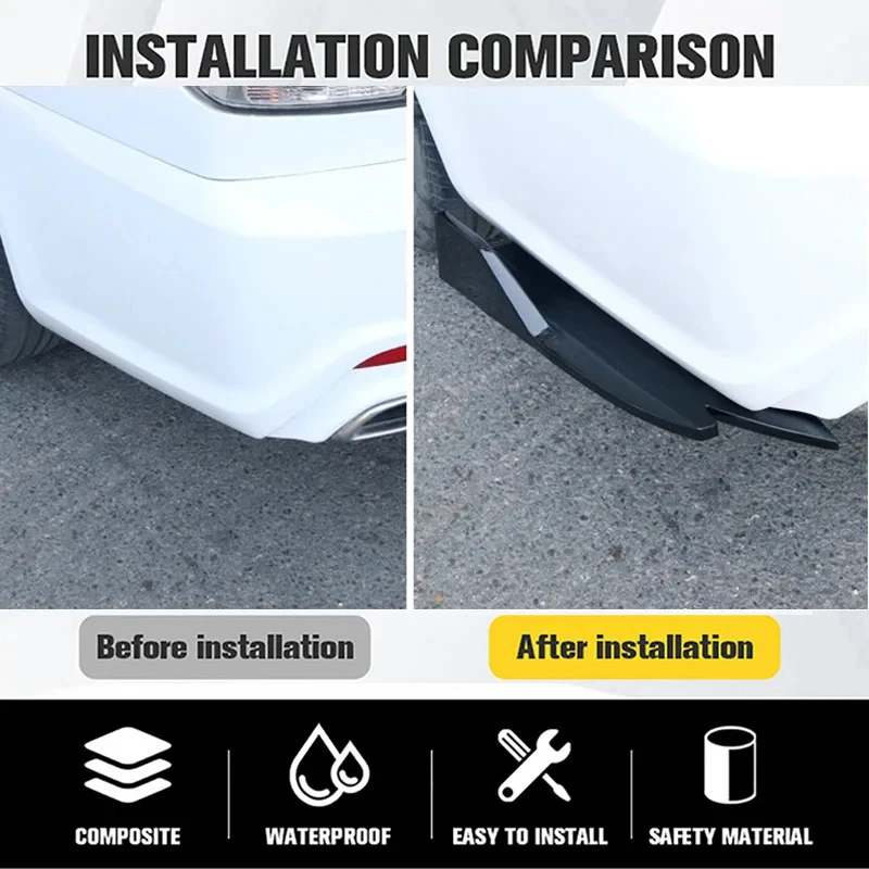 Pair Universal Car Rear Bumper - Diffusion Material Roll 评论和价格