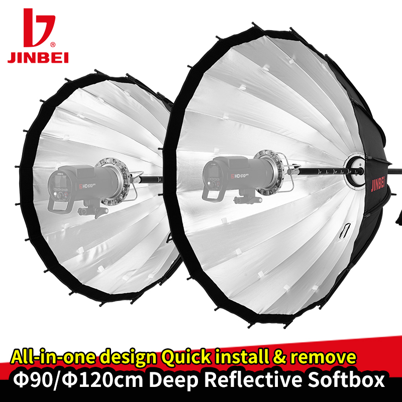 JINBEI 120cm Deep Reflective P - Parabolic Umbrella Deep 评论和价格