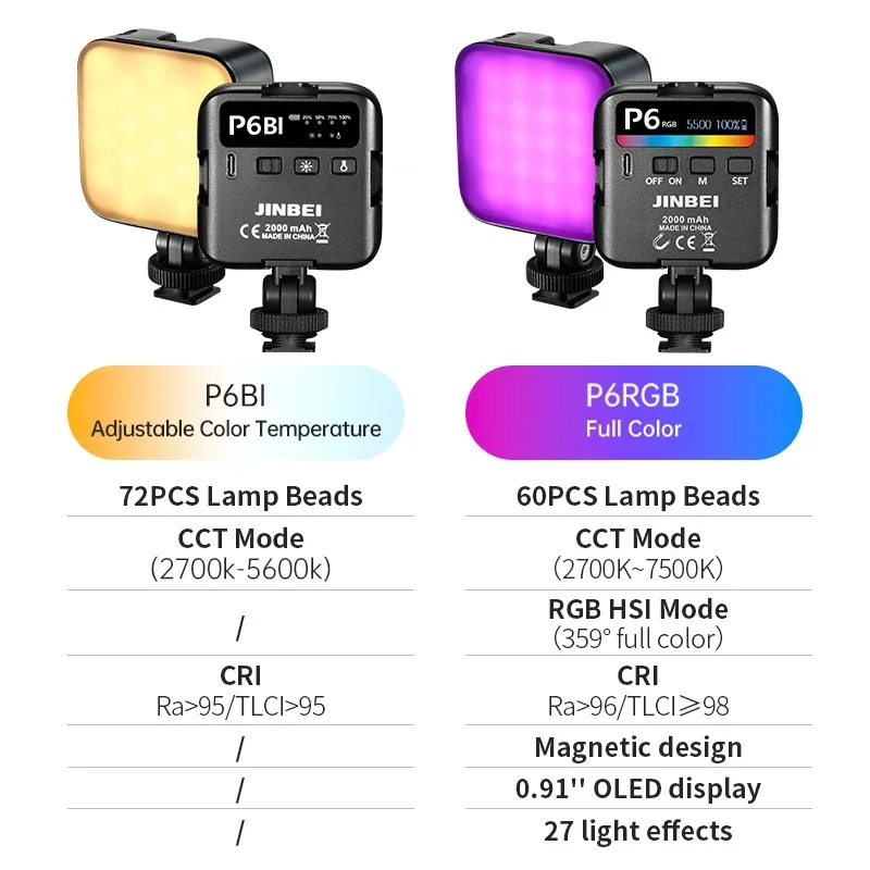 JINBEI P6 Cube Light RGB BI LE - Photography Video Lighting Kit 评论和价格