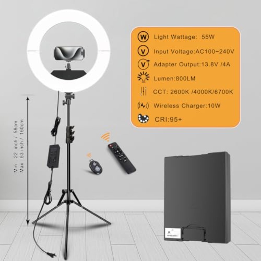 Ring Light 18 INCH Kit, 55W670 - Led Ring Light 18 评论和价格