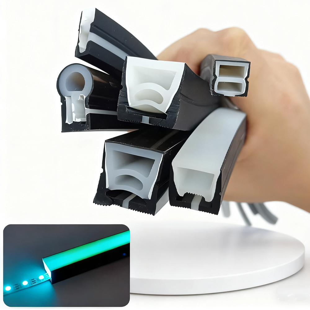 Black Silicone Tube LED Neon L - Diffusion Material Roll 评论和价格