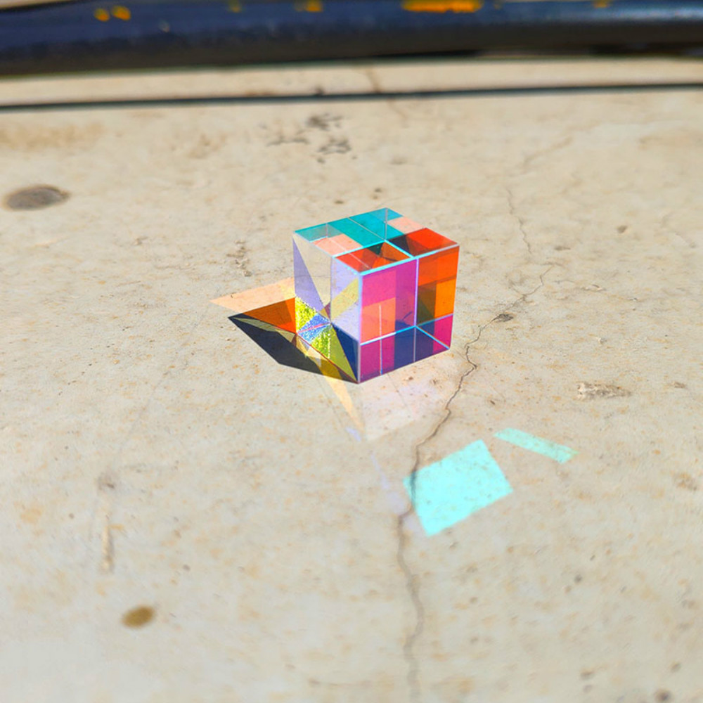 Glass Cube 23mm Dichroic Prism - Lighting Glass Photography 评论和价格