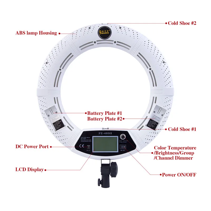 Yidoblo FE-480II Two Color Adj - Photography Video Lighting Kit 评论和价格