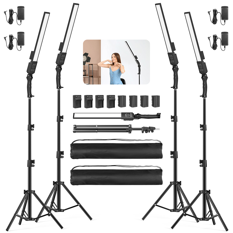 4pcs LED Photography Studio Li - Photography Video Lighting Kit 评论和价格
