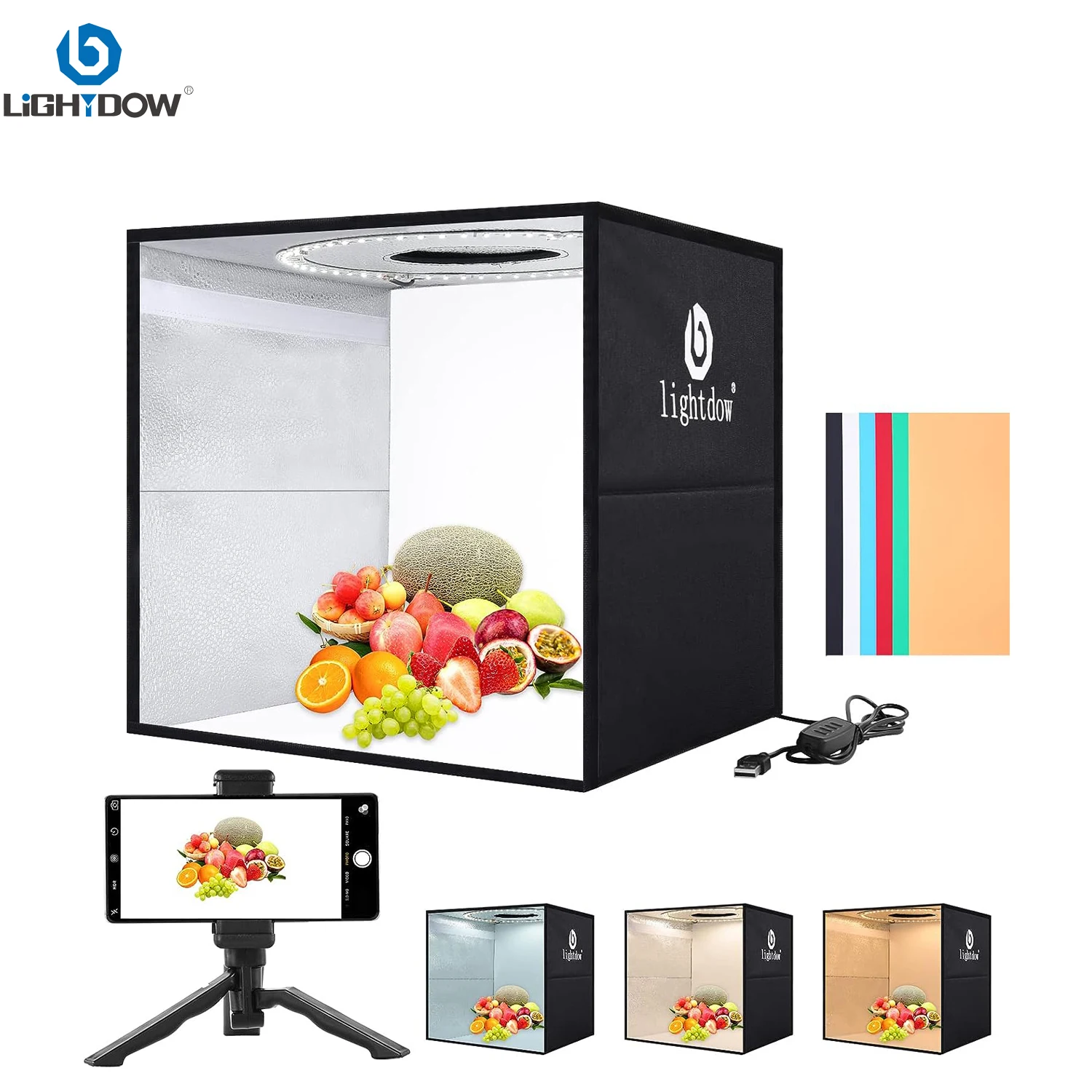 Lightdow Dimmable Photo Box LE - Photography Video Lighting Kit 评论和价格