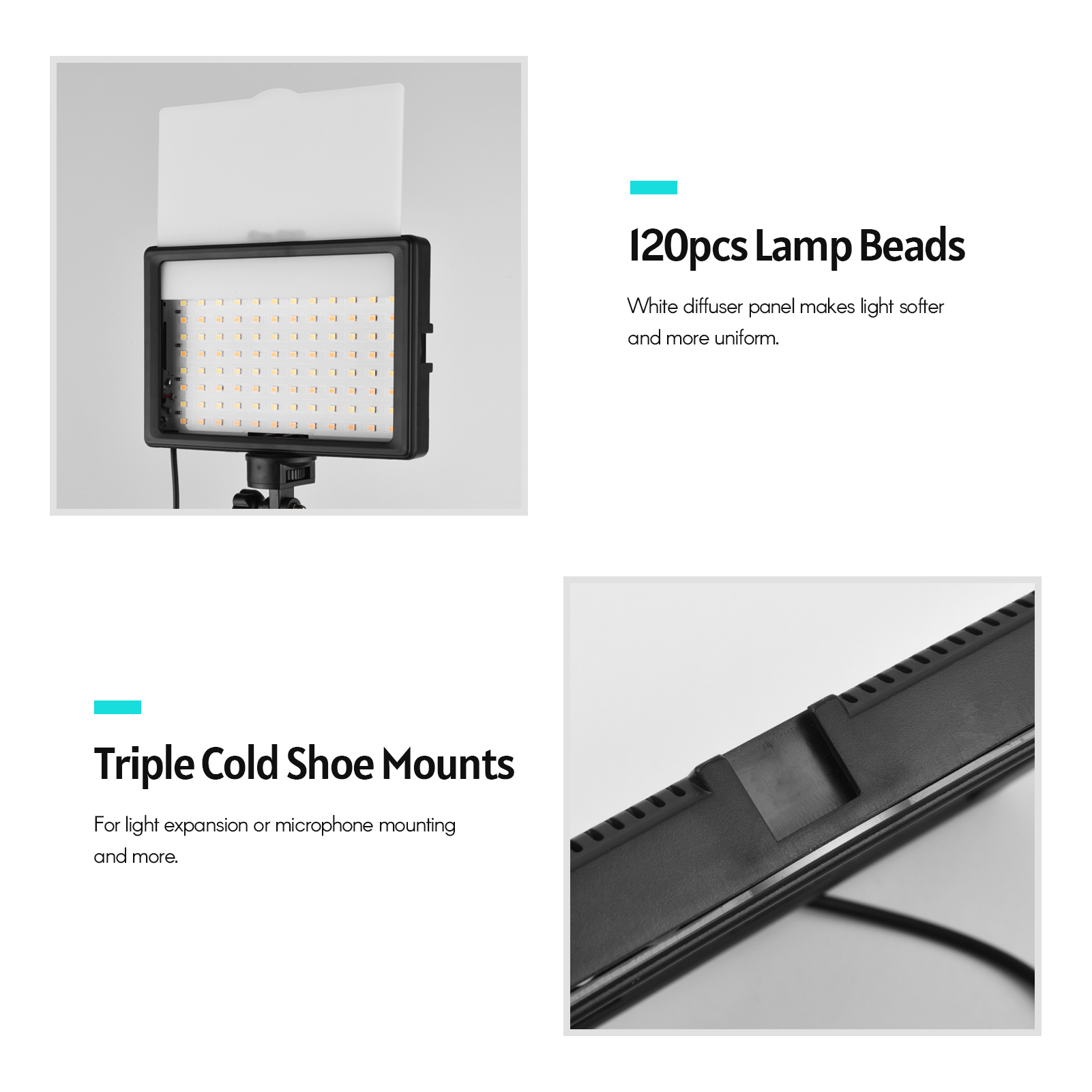 Andoer 2pcs LED Video Light Ki - Photography Video Lighting Kit 评论和价格