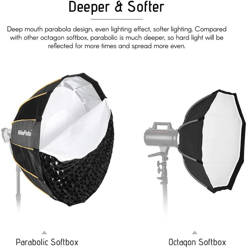 LED 35inch/90cm Quick Set-up F - Parabolic Umbrella Deep 评论和价格