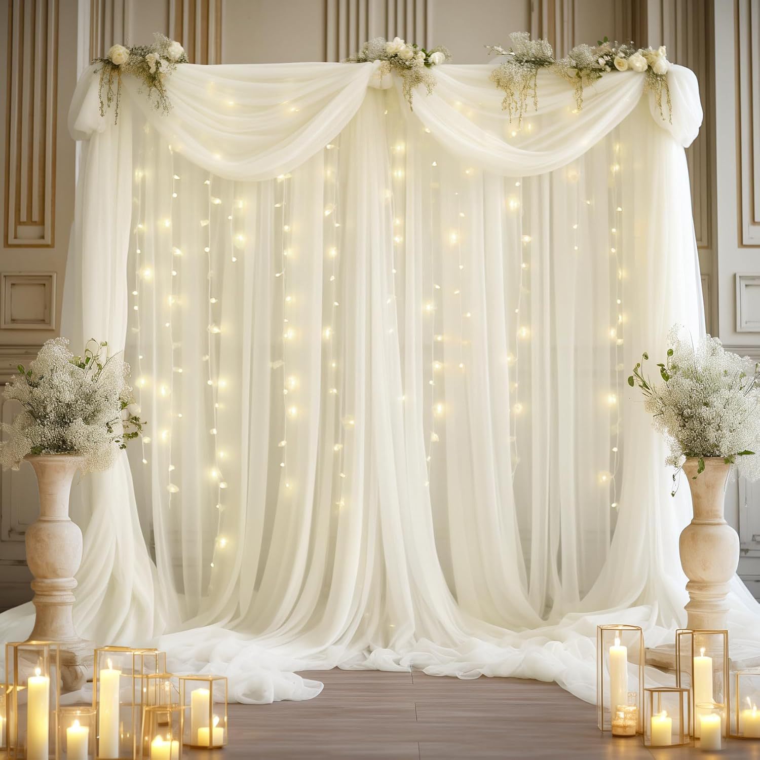 1 Pack Wedding Tulle Backdrop  - Photography Video Lighting Kit 评论和价格