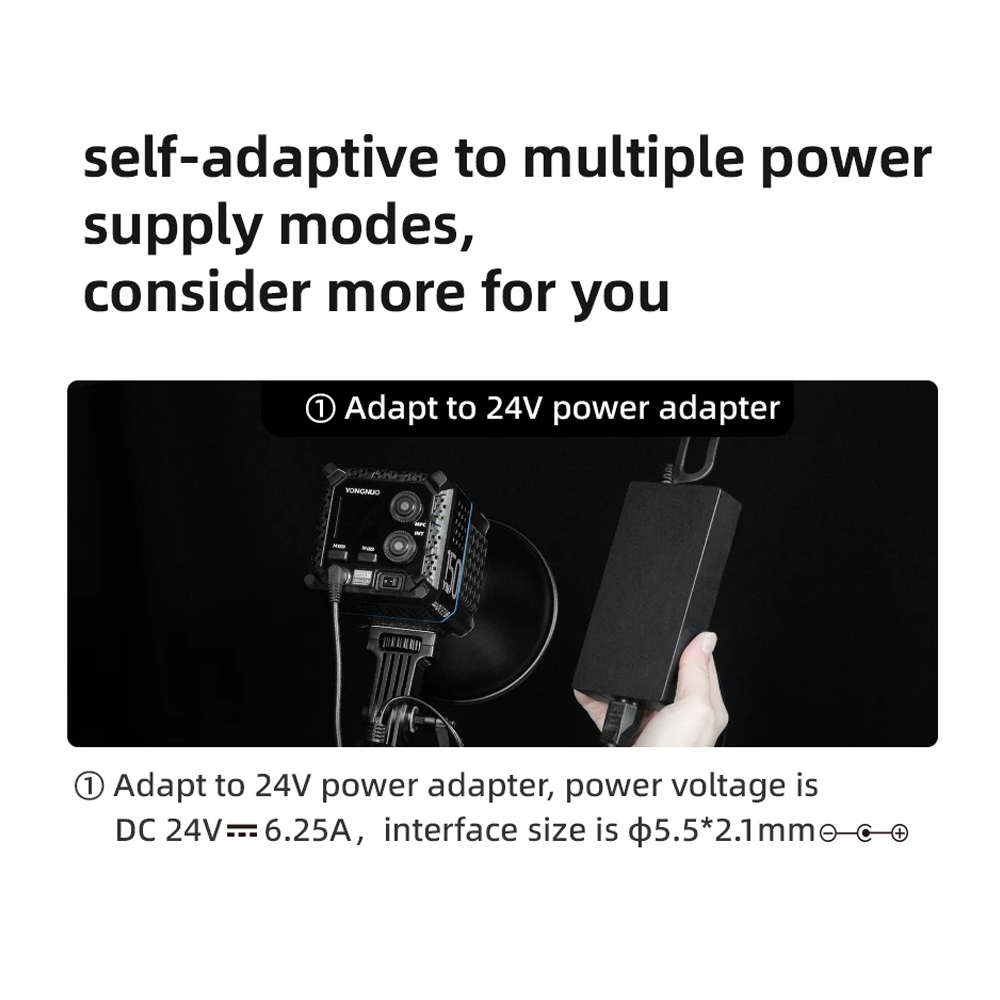 Yongnuo 24V 6.25A DC Power Ada - Photography Video Lighting Kit 评论和价格