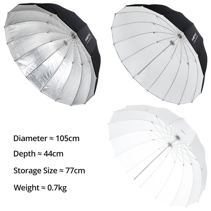 AMBITFUL 105cm 130cm 160cm Dee - Parabolic Umbrella Deep 评论和价格
